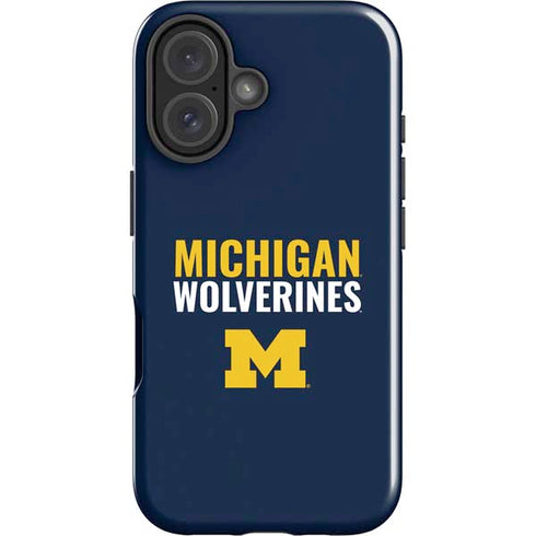 University of Michigan Wolverines M iPhone 16 Plus Impact Case